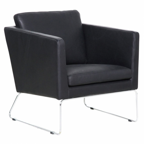 кресло clark на стальной раме черное в Нижневартовске