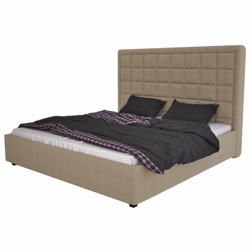 кровать большая 200х200 elizabeth коричнево-серая в Нижневартовске