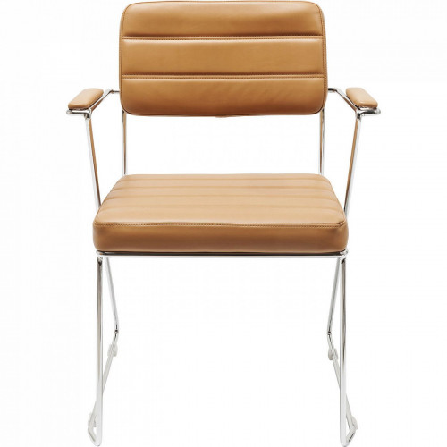 стул с подлокотниками dottore коричневый в Нижневартовске