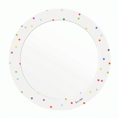 зеркало белое круглое с принтом точки bruno в Нижневартовске