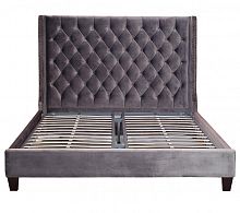 кровать двуспальная 180х200 серая из велюра lol в Нижневартовске