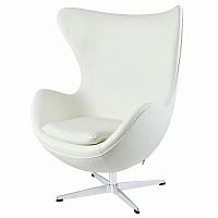 кресло egg chair by arne jacobsen белое в Нижневартовске