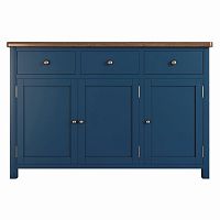 комод jules verne 3 ящика 3 дверки синий в Нижневартовске