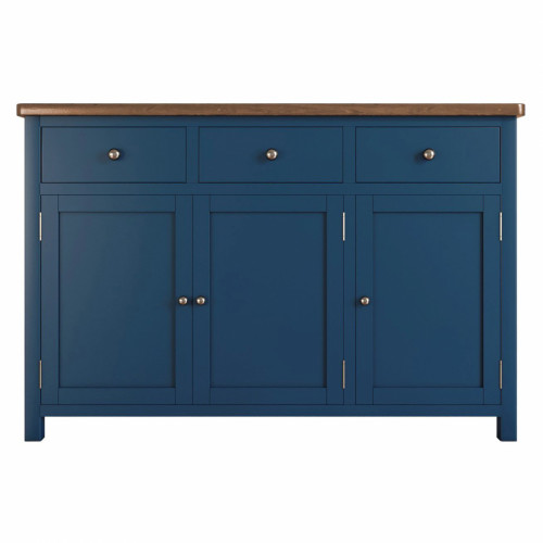 комод jules verne 3 ящика 3 дверки синий в Нижневартовске