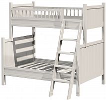 кровать полутораспальная двухъярусная 120х190 белая бретань в Нижневартовске