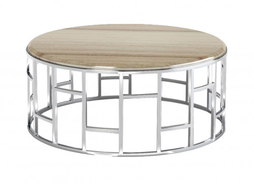 стол журнальный plump silver brown металл в Нижневартовске