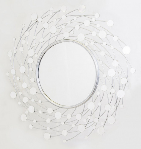 зеркало-солнце серебряное большое в витой раме elara в Нижневартовске