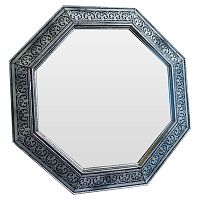 зеркало серебряное восьмиугольное с черным орнаментом tiberius в Нижневартовске