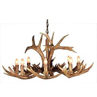 подвесная люстра omnilux oml-52003-08 коричневая в Нижневартовске