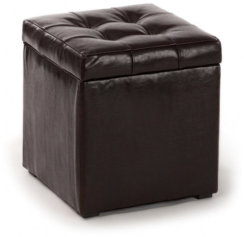 пуф шарм-дизайн люкс с ящиком коричневый в Нижневартовске