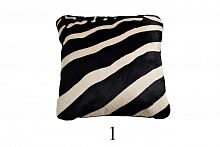 подушка меховая 40х40 зебра бело-черная (ткань) в Нижневартовске