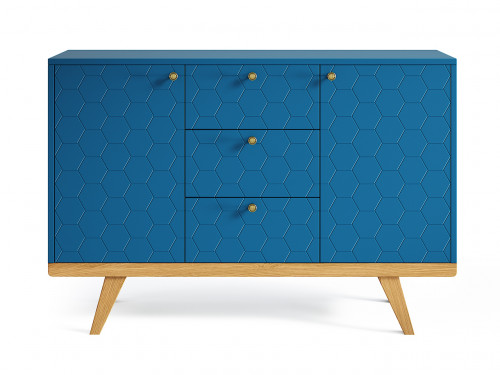 комод thimon v2 натуральный дуб / сапфировый / гравировка 5 в Нижневартовске