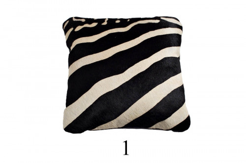 подушка меховая 40х40 зебра бело-черная (ткань) в Нижневартовске