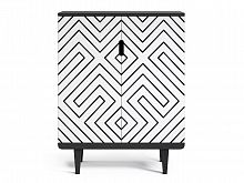 комод triptikh чёрный дуб принт №018 в Нижневартовске