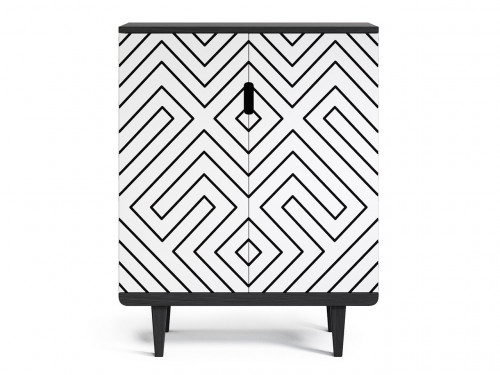комод triptikh чёрный дуб принт №018 в Нижневартовске