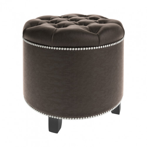 пуф круглый modena brown коричневый в Нижневартовске