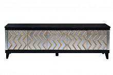 тумба под телевизор с 4 дверцами черная с серебром в Нижневартовске