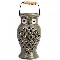 подсвечник-фонарь керамический серо-зеленый сова revision, 28,5 см в Нижневартовске