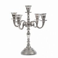 канделябр на 5 свечей темное серебро, 30 см в Нижневартовске