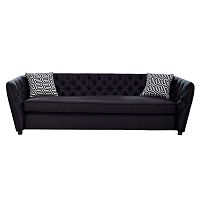 диван gd-zw-52803 трехместный прямой черный в Нижневартовске