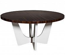 стол обеденный 150х150х77 белый, коричневый в Нижневартовске