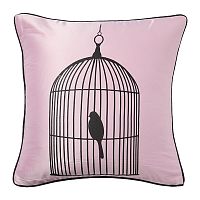подушка с птичкой в клетке birdie in a cage pink в Нижневартовске