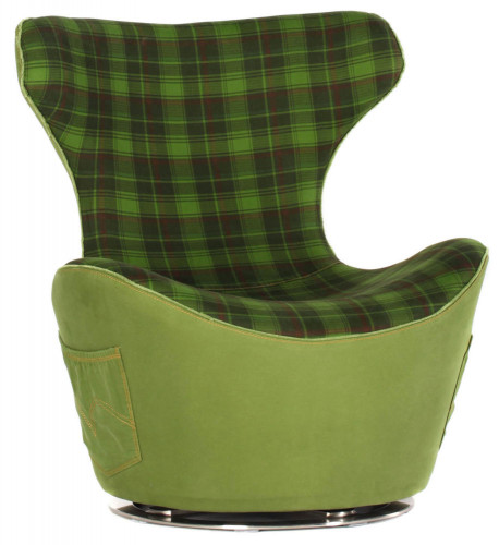 кресло green grid jeans зеленое в Нижневартовске