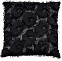 подушка квадратная черная с кисточками 45х45 см в Нижневартовске