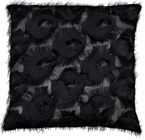 подушка квадратная черная с кисточками 45х45 см в Нижневартовске