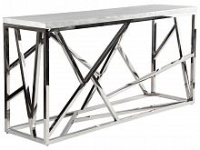 консоль geometric 180x50x90 хром, белая столешница в Нижневартовске