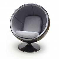 кресло ball chair черно-серое в Нижневартовске