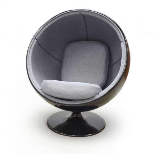 кресло ball chair черно-серое в Нижневартовске