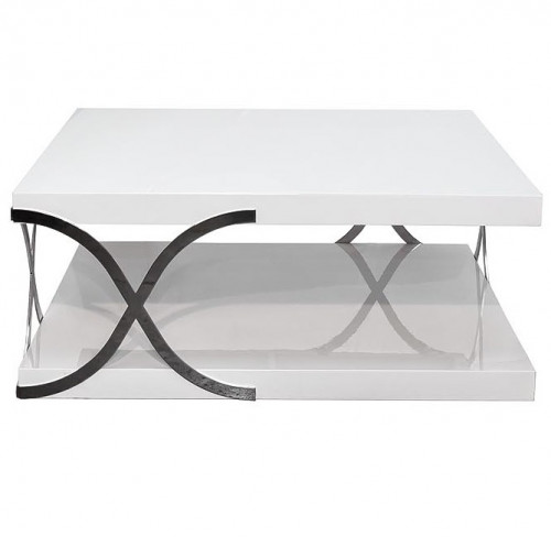 стол журнальный edwardo белый, хром в Нижневартовске