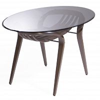 стол обеденный apriori со стеклянной столешницей темно-коричневый в Нижневартовске