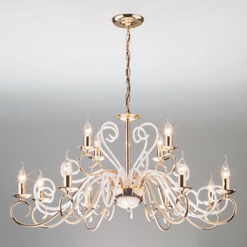 подвесная люстра eurosvet silva 60090/12 золото в Нижневартовске