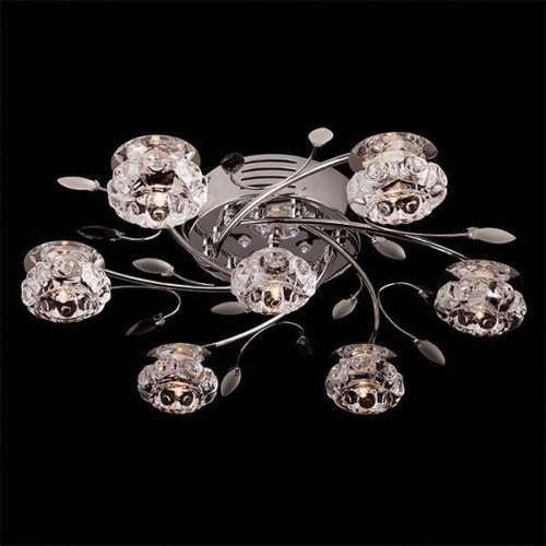 потолочная люстра eurosvet 4863/7 хром/синий+красный+фиолетовый в Нижневартовске