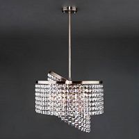 подвесная люстра eurosvet leoni 10090/5 античная бронза/прозрачный хрусталь strotskis в Нижневартовске