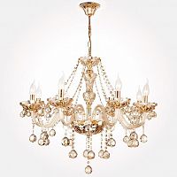 подвесная люстра eurosvet 10052/8 золото/тонированный хрусталь strotskis в Нижневартовске