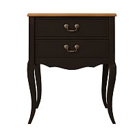 прикроватная тумба leontina black на 2 ящика черная в Нижневартовске