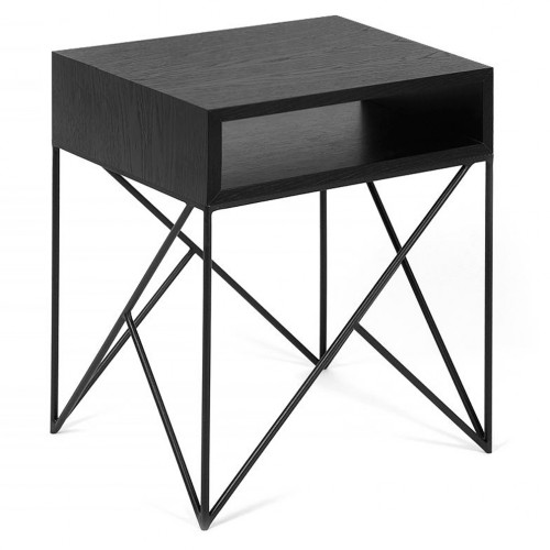 прикроватная тумба prince black черная дуб черная, черная дуб в Нижневартовске