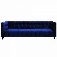 диван прямой трехместный темно-синий nara 220 см в Нижневартовске