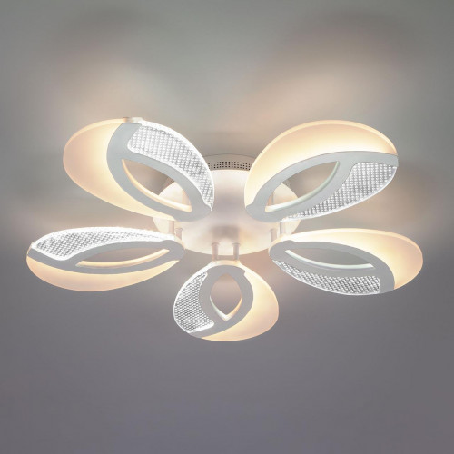 потолочная светодиодная люстра eurosvet flake 90140/5 белый в Нижневартовске