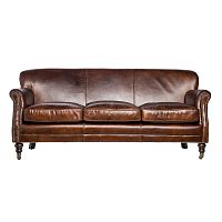 диван wiener трехместный прямой коричневый в Нижневартовске