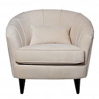 кресло белый велюр, ножки черные мат. 93х84х78 в Нижневартовске