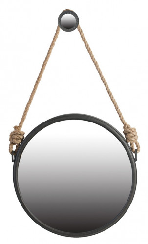 зеркало круглое на подвесе диаметр 50 см iron and rope в Нижневартовске
