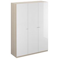 шкаф uno трехдверный ясень коимбра, белый глянец в Нижневартовске