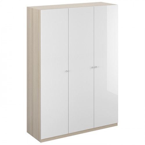 шкаф uno трехдверный ясень коимбра, белый глянец в Нижневартовске