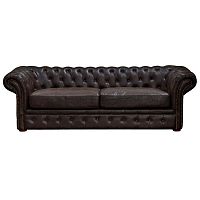 диван gd-pjs06603-pj340 трехместный прямой темно-коричневый в Нижневартовске