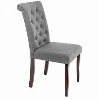 стул деревянный amelia dark walnut / fabric grey в Нижневартовске