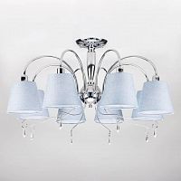 потолочная люстра eurosvet dalila 70096/8 хром голубая в Нижневартовске